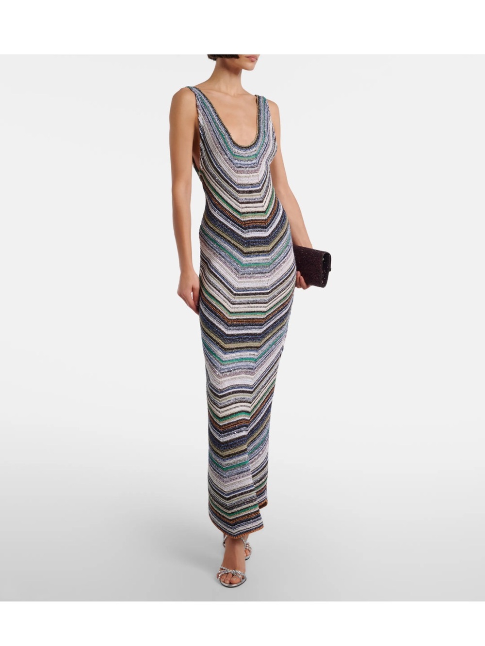 Missoni Chevron Metallic Knit Dress
